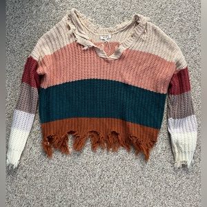 Distressed sweater